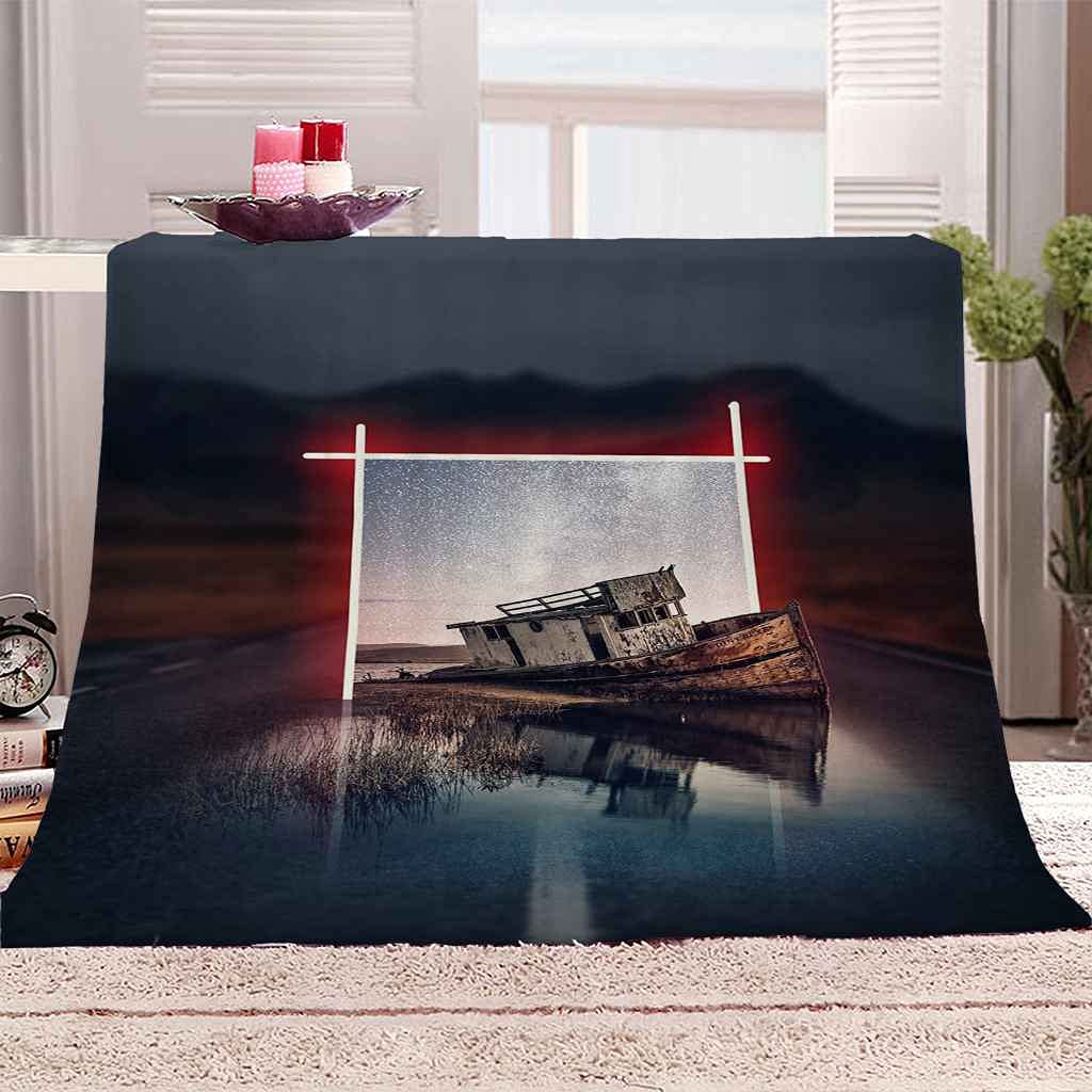 Couverture microfibre douce 3D thermorégulatrice toutes saisons lit