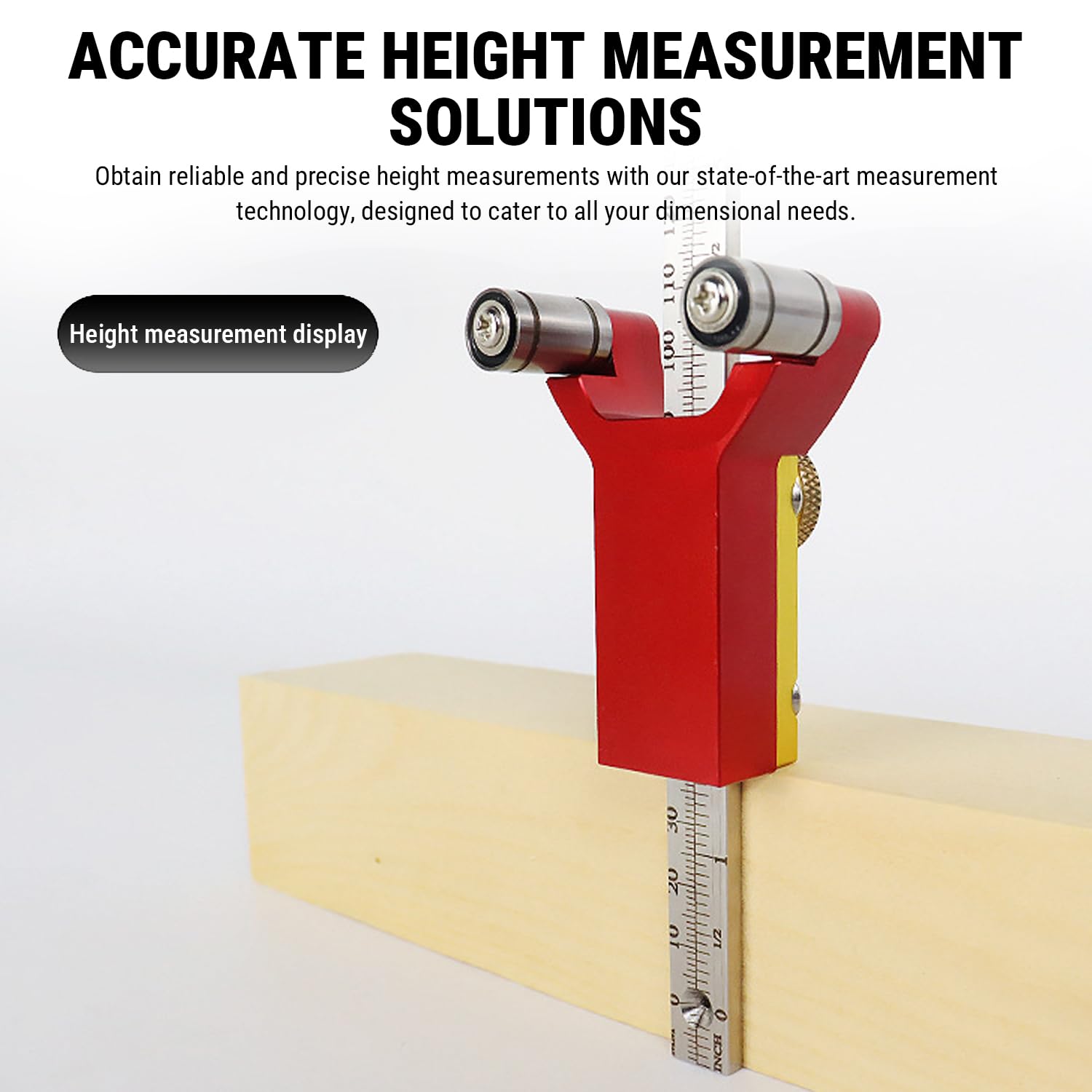 Uadme Wheel Marking Gauge, Woodworking Scribe Tool Set including Adjustable 200mm Sliding Rule with Wood Pencil - Image 3