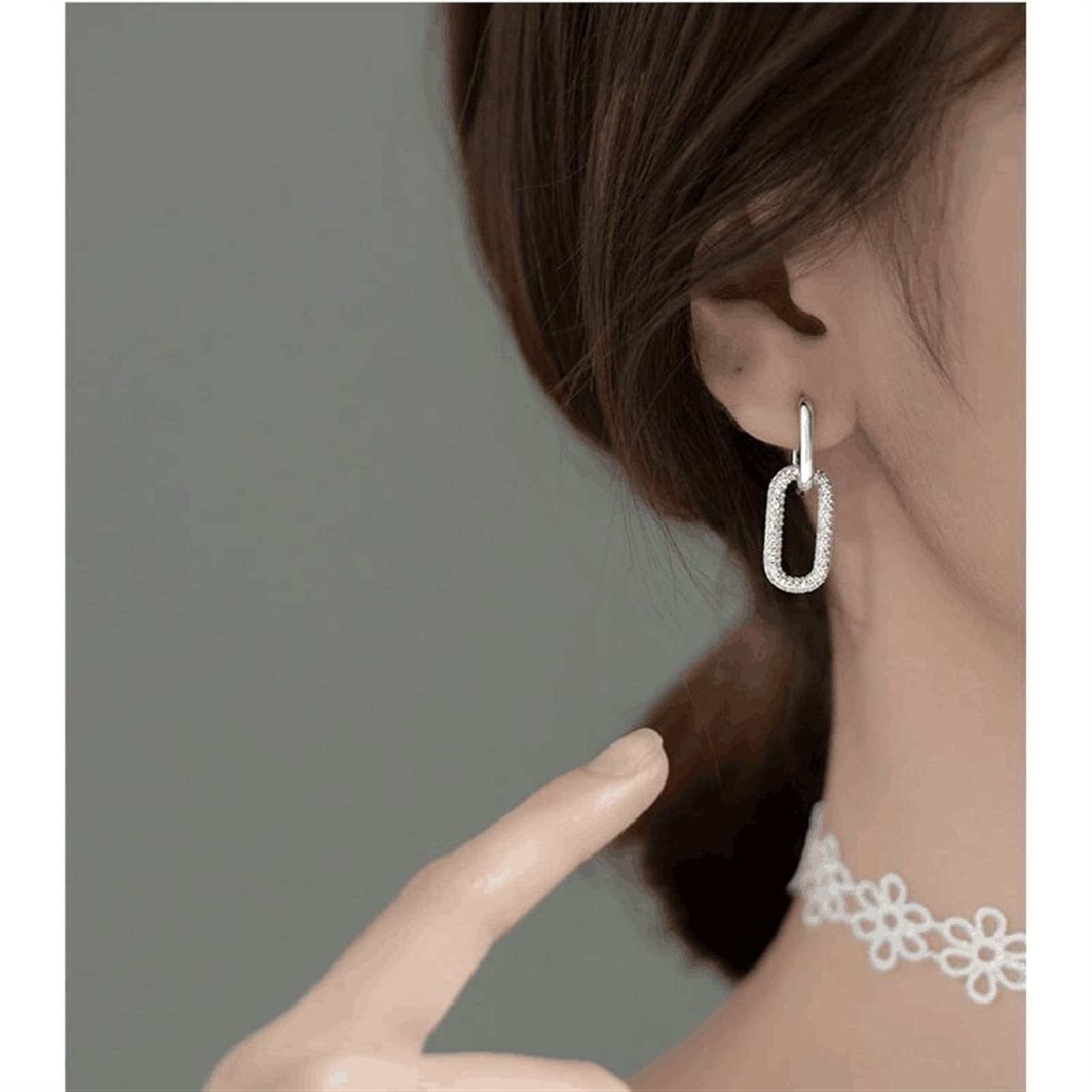 Pendientes Creativity 925 Declaración de Plata esterlina Boho Sparkling Zircon Pendientes Femenino Piercing Piercing Joyería Lindos Aretes (Gem Color : Gold)
