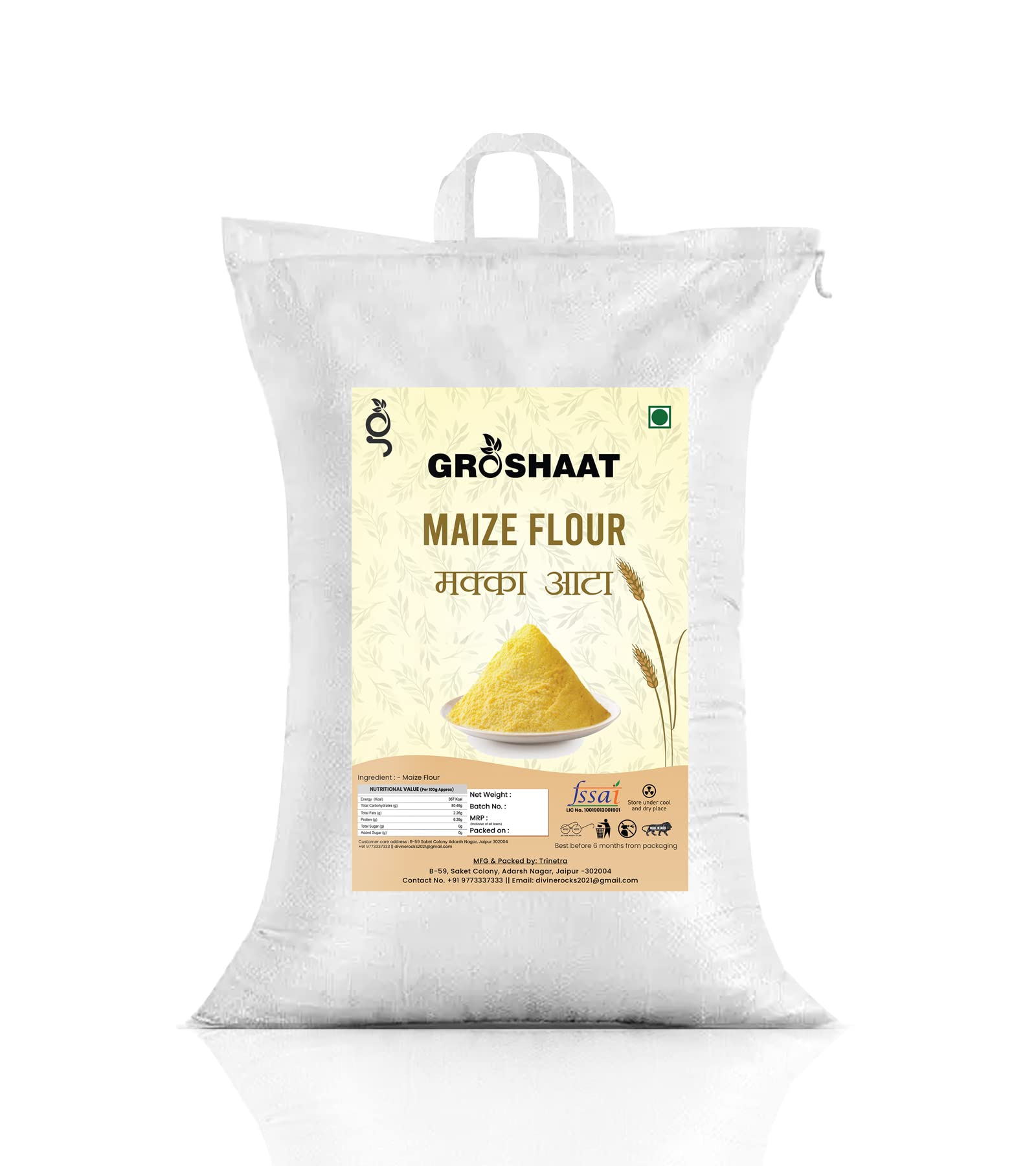 Groshaat Makka Atta (Maize/Corn Flour)- 5Kg Pack Rich in VitaminB12 Energy enhancer Rich in solublefiber Aids In digestion (B0BRD1X65F) Amazon Price History, Amazon Price Tracker