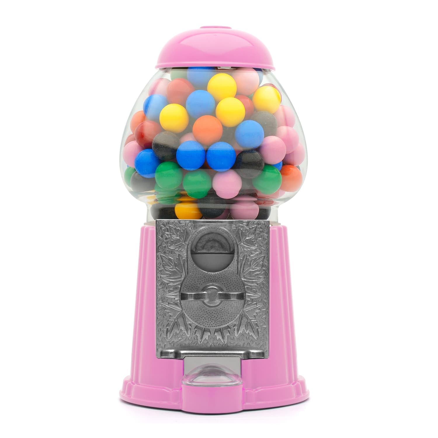 CKB LTD Gumball Distributeur de Chewing-Gum Bonbons gobstoppers en Forme de pièce de Monnaie Style Rétro Tirelire H23cm (Petite Taille 23 x 12,5 x 11,5cm) (Rose)