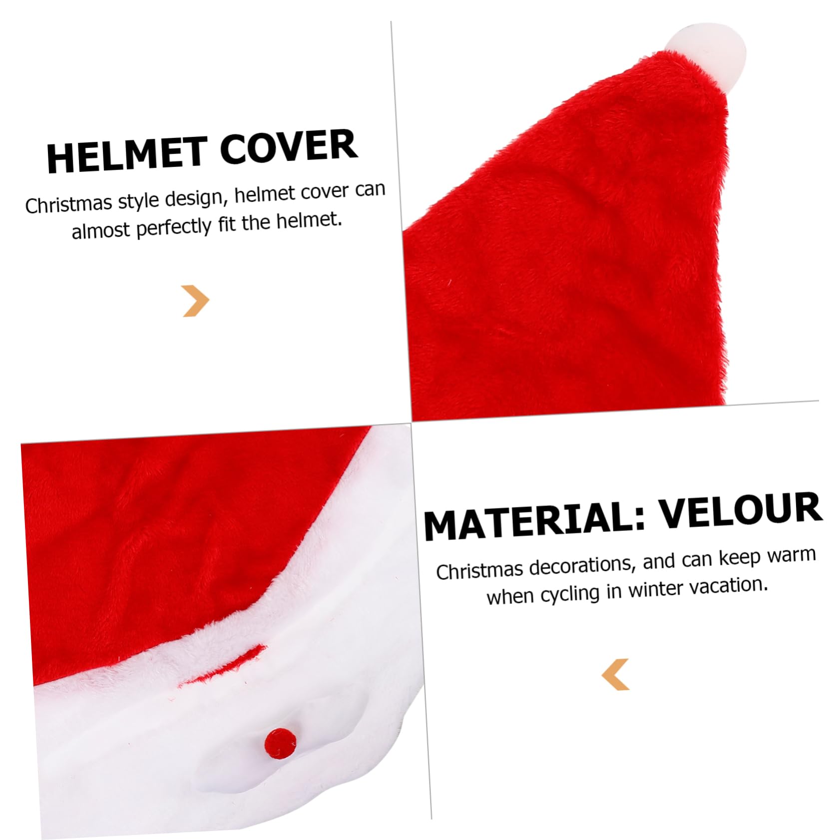 Ciieeo 3 Piezas De Gorros De Papá Noel Creativos Para Adultos Fundas Navideñas Para Casco Gorros De Papá Noel Para Decoración De Casco Unisex.