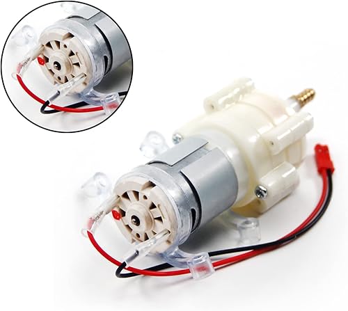 Miniatura 4 de Fielect Bomba de diafragma autocebante 5-12V Motor Bomba de agua de absorción de impactos Bomba de diafragma DC Boca de cobre de 0.197 in R385 con