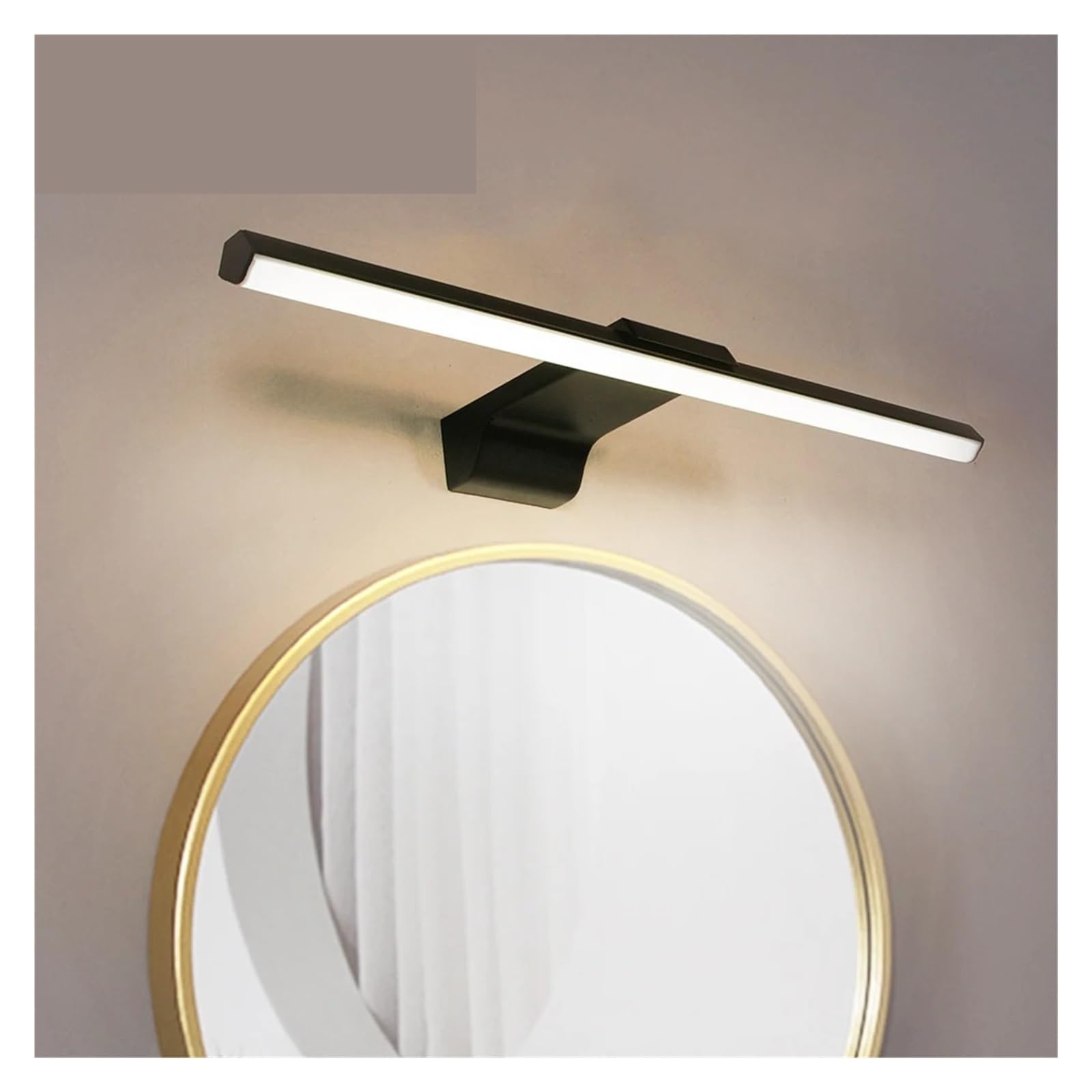 Nowoczesna lampa ścienna LED, lampa łazienkowa LED, lustro, AC85-265V, kinkiet, lampa ścienna, 3 kolory, ściemnialna, lampa wystawowa do salonu, do domu(Dimmable,BLACK_8W(40CM))