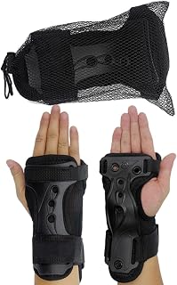 Roller Pads Skating Protector Wrist Guards for Adults Black