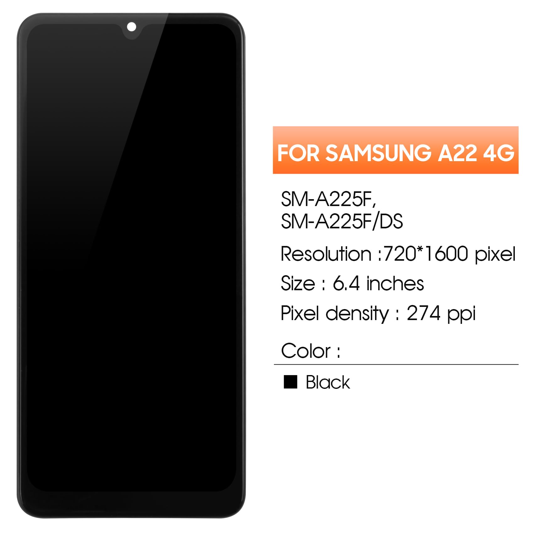 Amazon.com: for Samsung Galaxy A22 4G Screen Replacement for