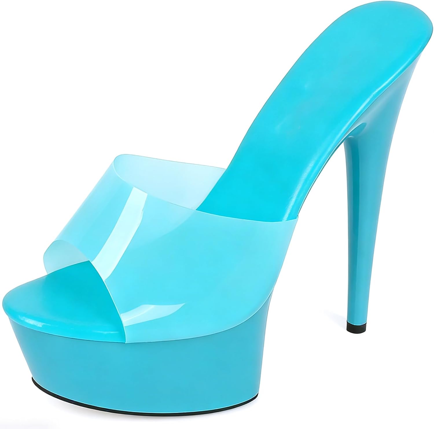 Women'S Clear Band Peep Toe Stiletto Prom Heels Sandals Sexy Transparent Straps Slip On Platform Super High Heeled Pole Dance Exotic Sandals For Party Wedding Pumps