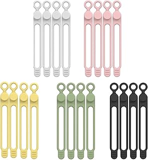 Cable Organisers, 20 Pcs Cable Ties, Coloured Cable Ties, Silicone Cable Ties, Cable Ties Reusable, Reusable Cable Tie, Multipurpose Cable Ties for Bundling and Fastening