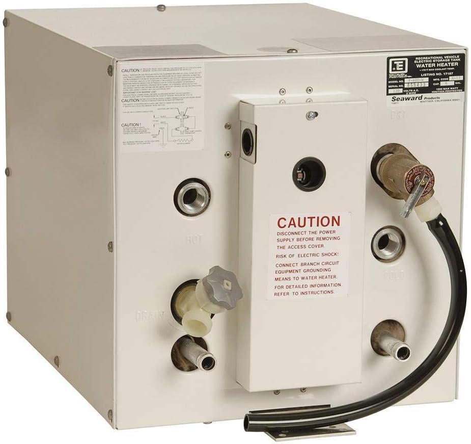 Whale Seaward 6 Gallon Hot Water Heater w/Front Heat Exchanger - White Epoxy - 240V - 1500W