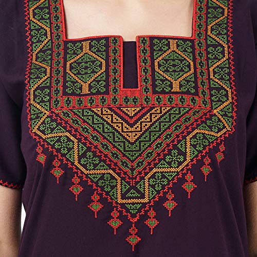 Image of Premium Women Embroidery Night Gown Lizzybizzy Cotton Nighty Maxi