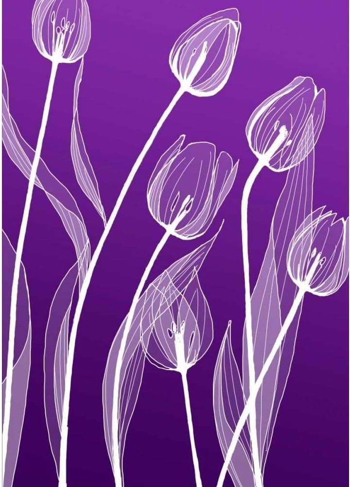 ArtDirect X-ray Flowers Art Print Poster by GraphINC - Ready for Framing with Customization Sizes 7x10, 10x14, 14x20, 24x34, 34x48, and 43x60 Inches (33_IN30206-1)