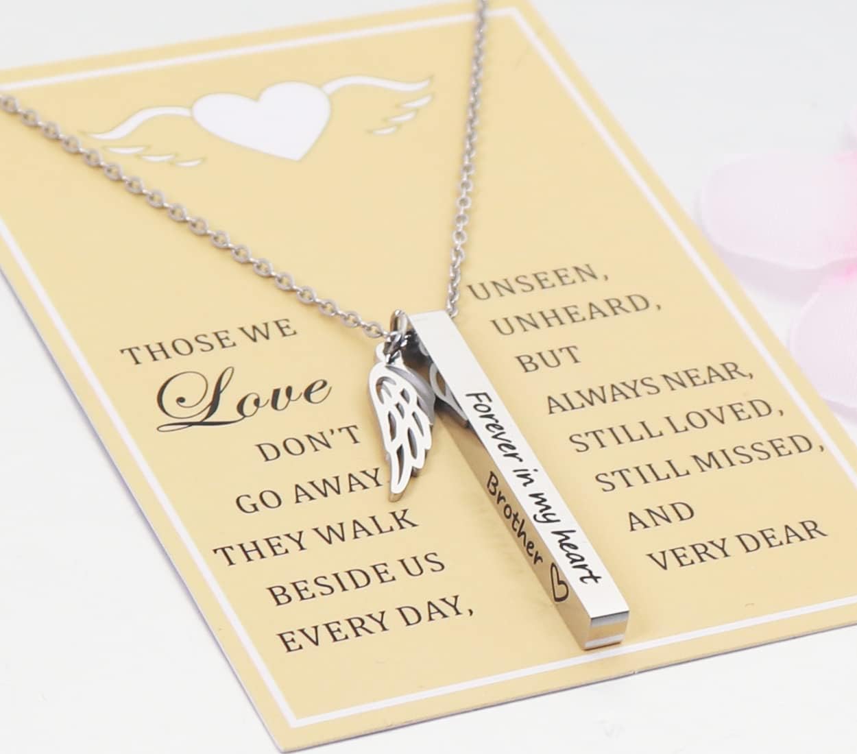 Ankiyabe Sympathy Memorial Necklace - Forever in My Heart Condolence Gifts for Loss of Loved One Bereavement Gifts - Image 3