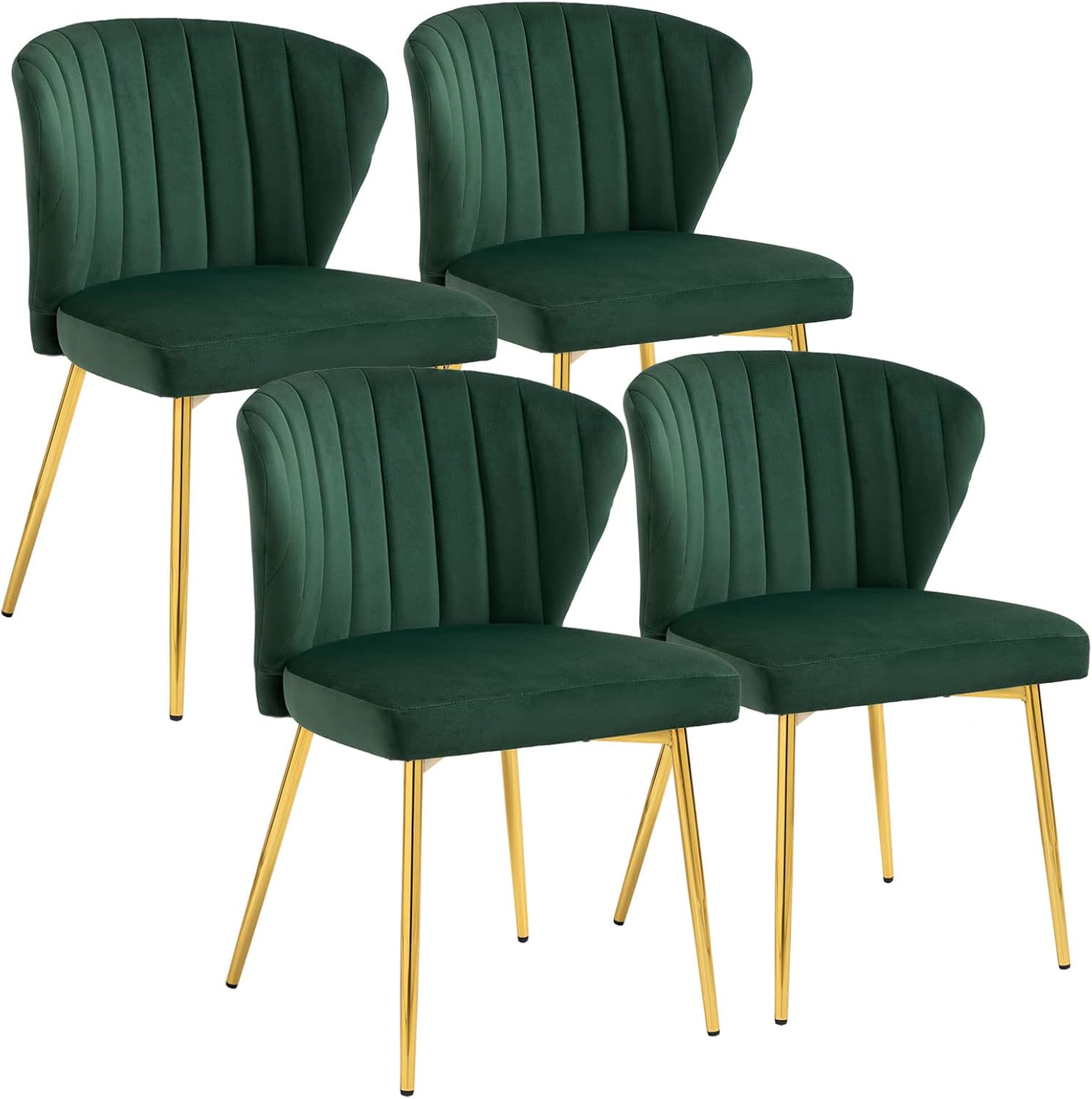 ANOUR Velvet Dining Chiars Set of 4,Modern Kitchen Chairs