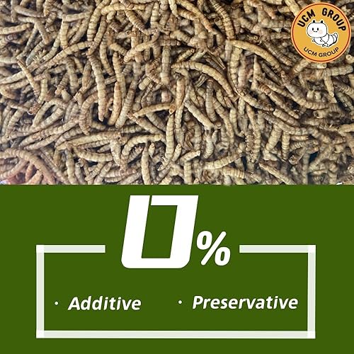 Miniatura 2 de UCM - Gusanos secos de harina de 10 libras para aves silvestres, pollos, alto contenido de proteínas, 100% sin OMG..