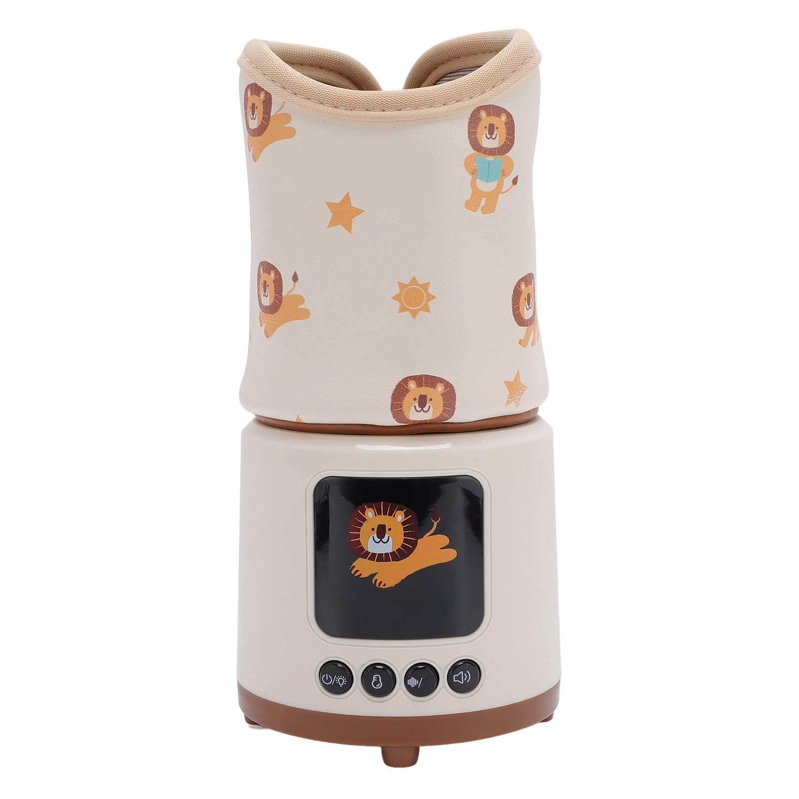 Asixxsix Scaldabiberon a Rumore Bianco, Scaldalatte Intelligente Multifunzionale a Temperatura Costante con Timer per Latte Materno e Biberon, Design Portatile per Uso Esterno (Leonessa)