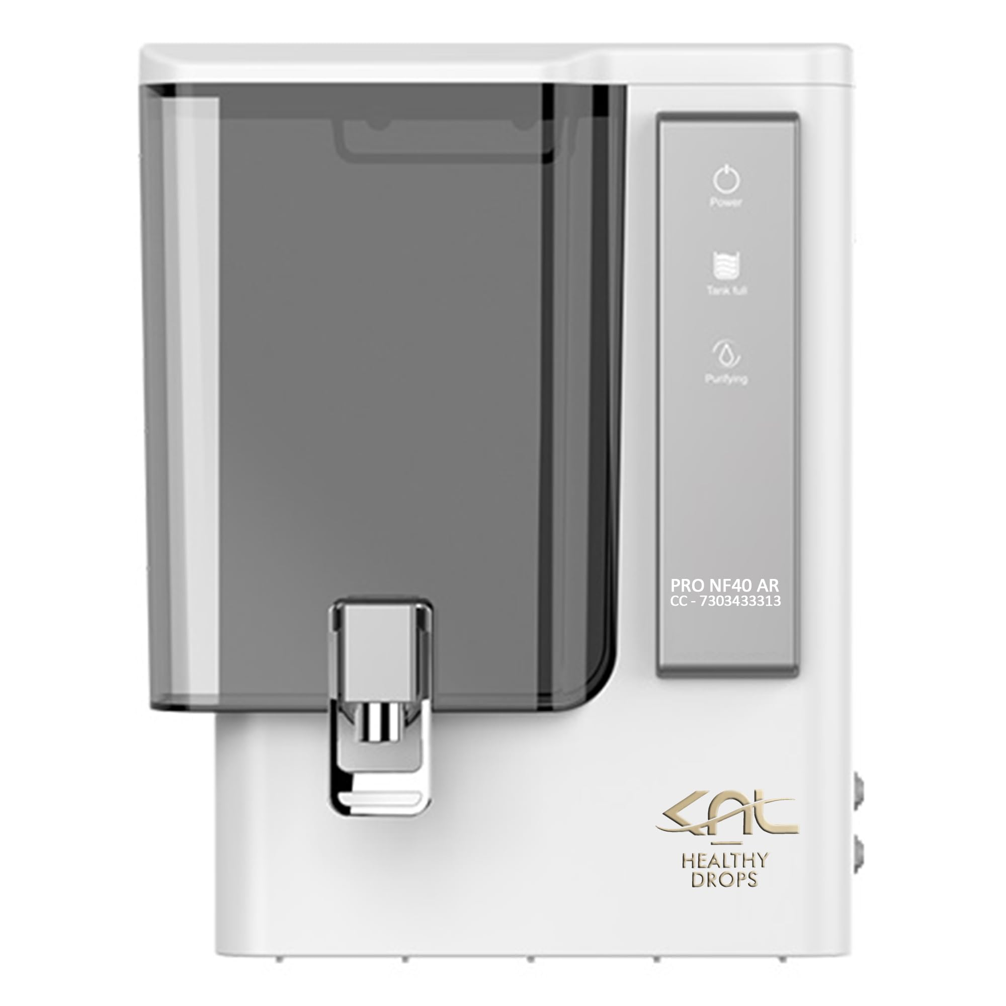 KNL PRO NF40 AR white NF (Nano Filtration) water purifier with SS 304 UV, with Alkaline regulator, for input TDS range (200-350) ppm, Reduces TDS (45)%, no TDS controller, tank 10 liters-image-33