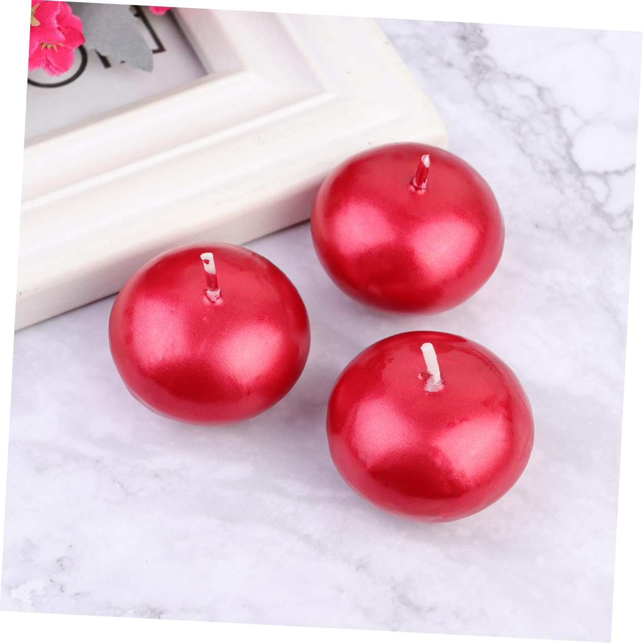 Cabilock 18stücke Rauchfreie Hochzeitskerzen Plating-farben Flammenlose Schwimmkerzen Für Valentinstag Hochzeiten Und Feiern Rot
