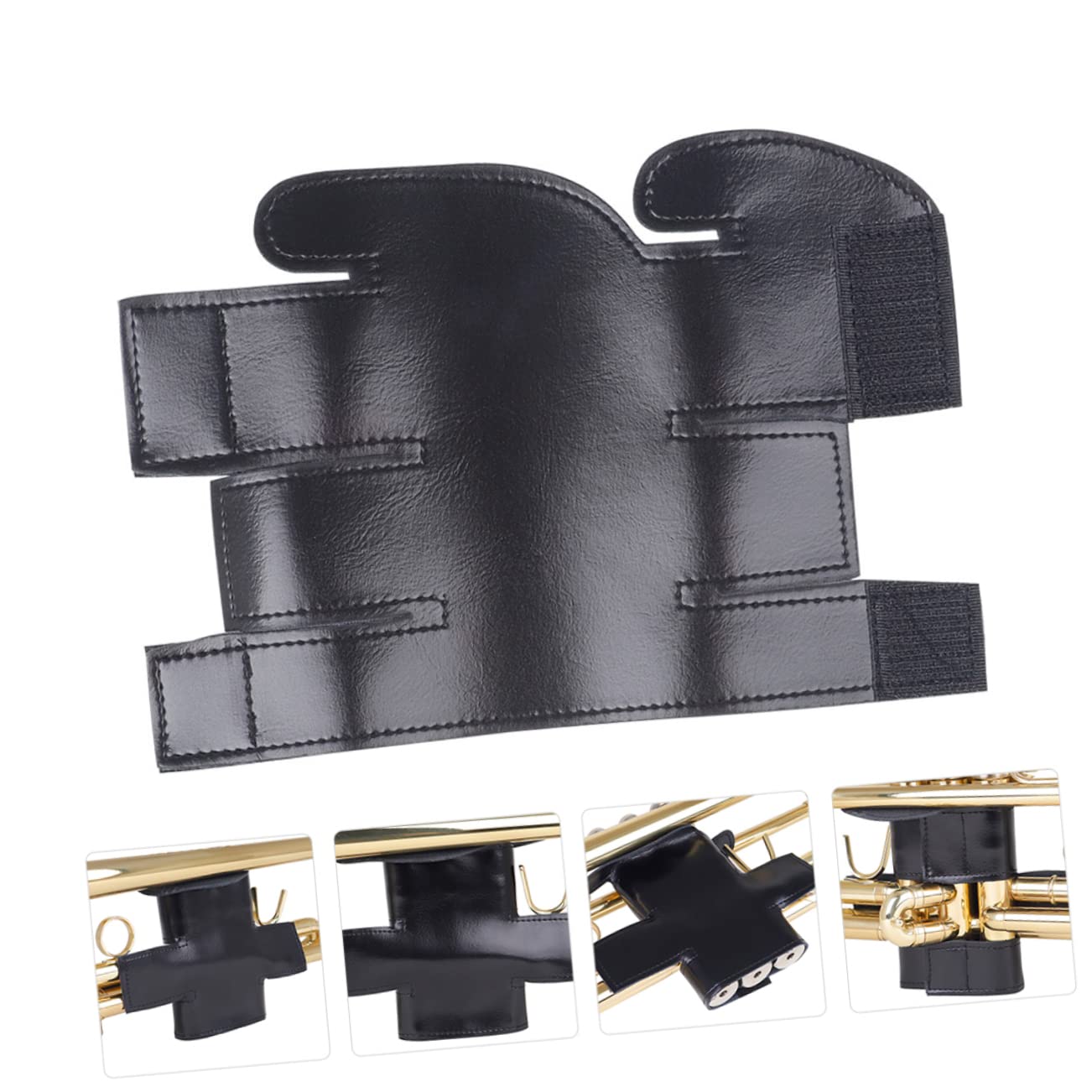 Totority Leather Trumpet Protector Trumpet Guard Wrap for Cornet Black Protection
