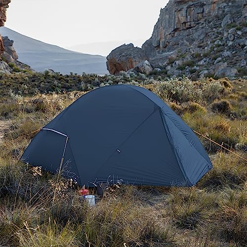 Naturehike Mongar Tent Camping Tent 2 Man Tent Waterproof Ultralight Trekking Tent Hiking Tent Double Layer for Hiking Climbing Outdoor Activities (210T Polyester/Blue) - Image 6