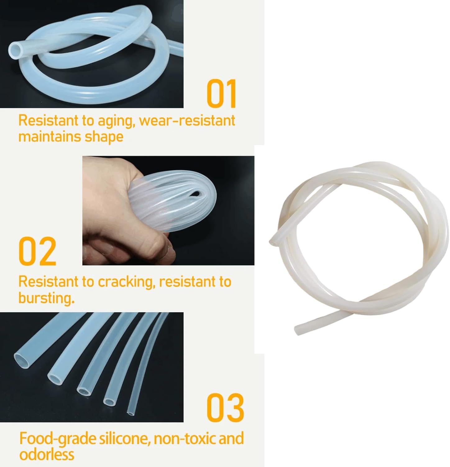 39in Silicone Tube Hose For Vacuum or Diamond Microdermabrasion Machine Spare Parts Tubing