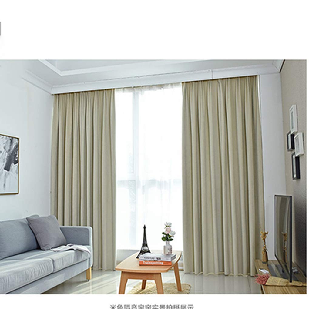 Amazon Co Jp カーテン ベージュ 1枚入り 遮光 北欧 形状記憶加工 幅145cm 丈2cm 洗濯可 ベッドルーム 可愛い Uvカット カーテン おしゃれ 無地 フック付 遮光 リビングルーム 145cm 0cm 出窓 1級遮光カーテン ドレープカーテン モダン 寝室 ホーム キッチン