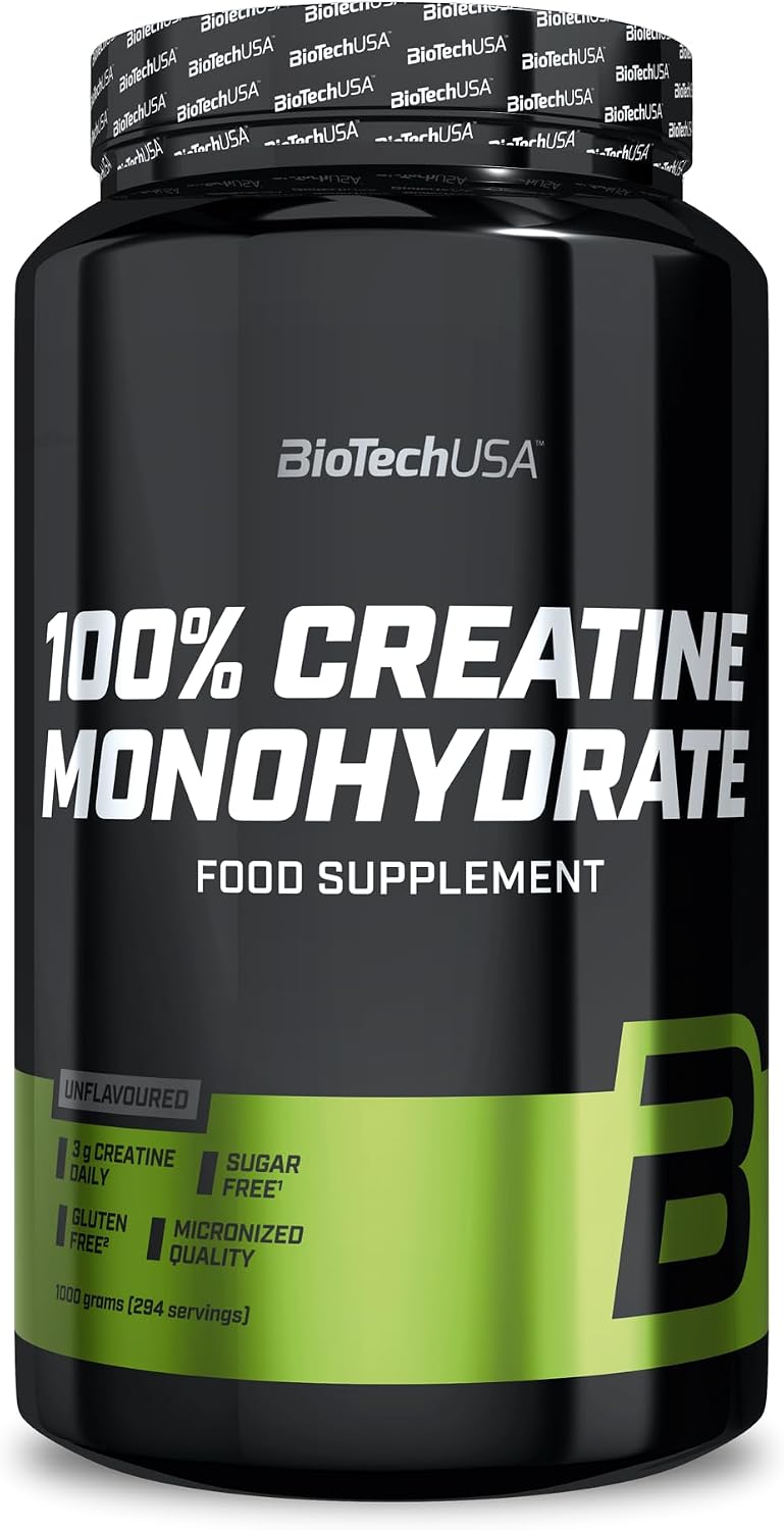 BioTechUSA 100% Creatine Monohydrate Mikronisierte Formel Creatin steigert die Leistung bei Schnellkrafttraining Leicht l sliche Formel reines Monohydrat 1 kg