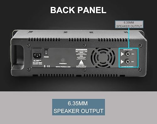 Miniatura 4 de PRORECK MX15 15inch 2500W Bluetooth alimentado sistema PA mezclador/amplificador con soportes/controlador de efectos de micrófono 48V Phantom Power,