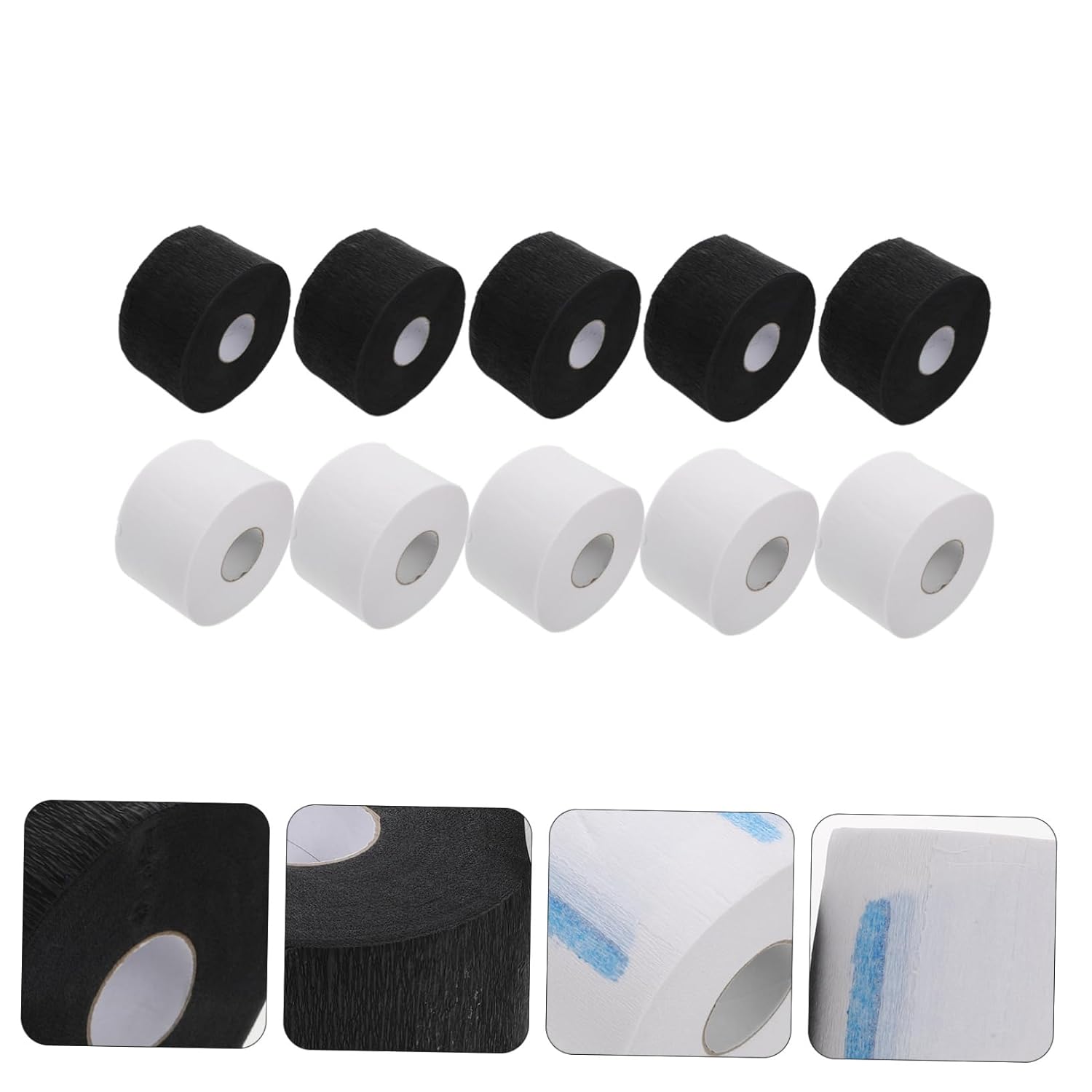 10 Rolls Disposable Neck Strips for Hairdressing Assorted Color Barber Neck Papers Skin Friendly Elastic Essential for Salons Home Haircuts