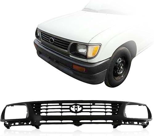 Perfit Liner Parrilla delantera con carcasa grisinserto negro compatible con camioneta Toyota Tacoma 1995-1996 compatible con camioneta Toyota