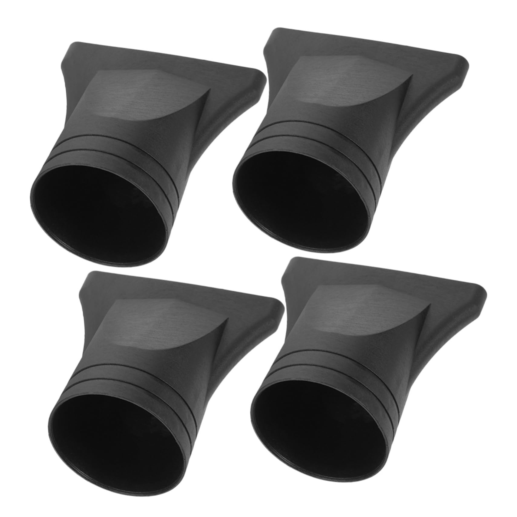 Boquillas Concentradoras Estrechas Negro de Plástico para Boquillas de 4-4.8cm Accesorio Versátil Flujo de Aire Enfocado, Pack de 4 Piezas para Secador de Pelo