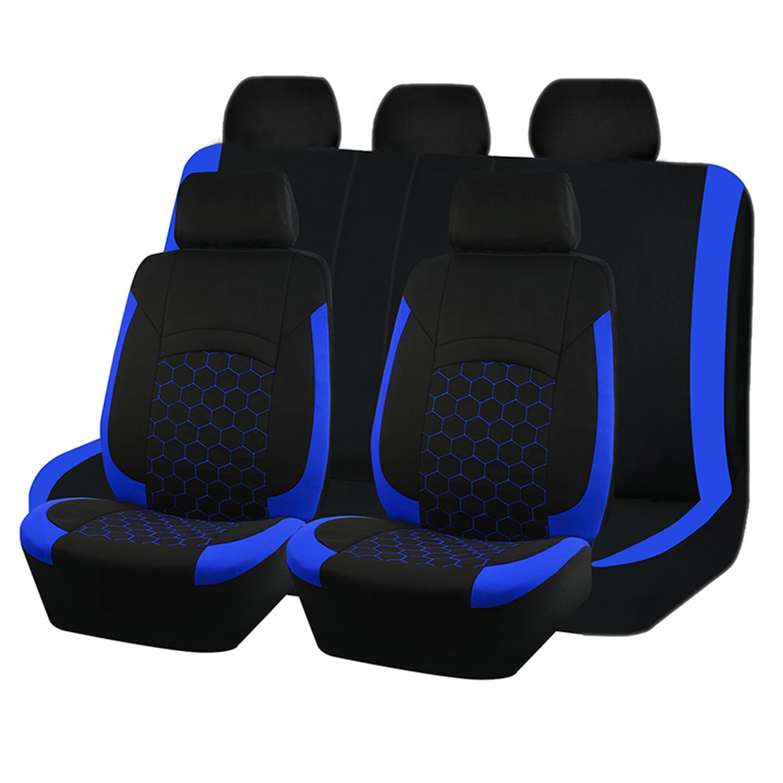 Set Completo di coprisedili per Fiat Panda 3. Series (Type 169) 2003-2008 2009 2010 2011 2012, Fodere Protezione Sedili Anteriori e Posteriori, Comodi Traspiranti Coprisedili Auto,D Blue