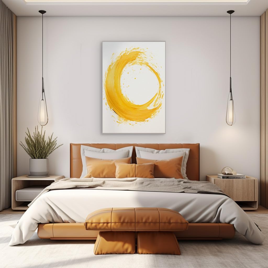 Canvas for Living Room. Sunny Splashes: Bringing Vibrancy and Texture to a Blank Canvas, 27 x 18 inch Canvas Wall Art - Contemporary Masterpieces - Modern Home Decor