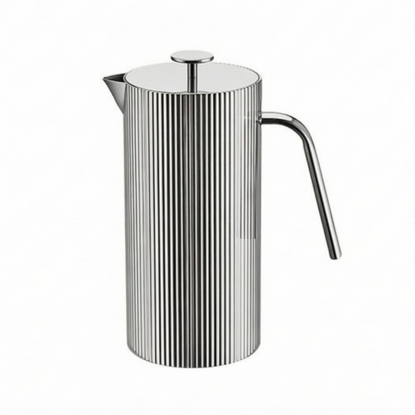 perfk Jarra de Acero Inoxidable Jarra Jarrón Jarra de Agua Fría Fabricada en Acero 304 con Acabado Espejo Resistente a la Corrosión Puntiaguda y Mango