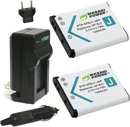 Wasabi Power Batería NP-BJ1 (paquete de 2) y cargador para Sony DSC-RX0 y DSC-RX0M2 (RX0 II)