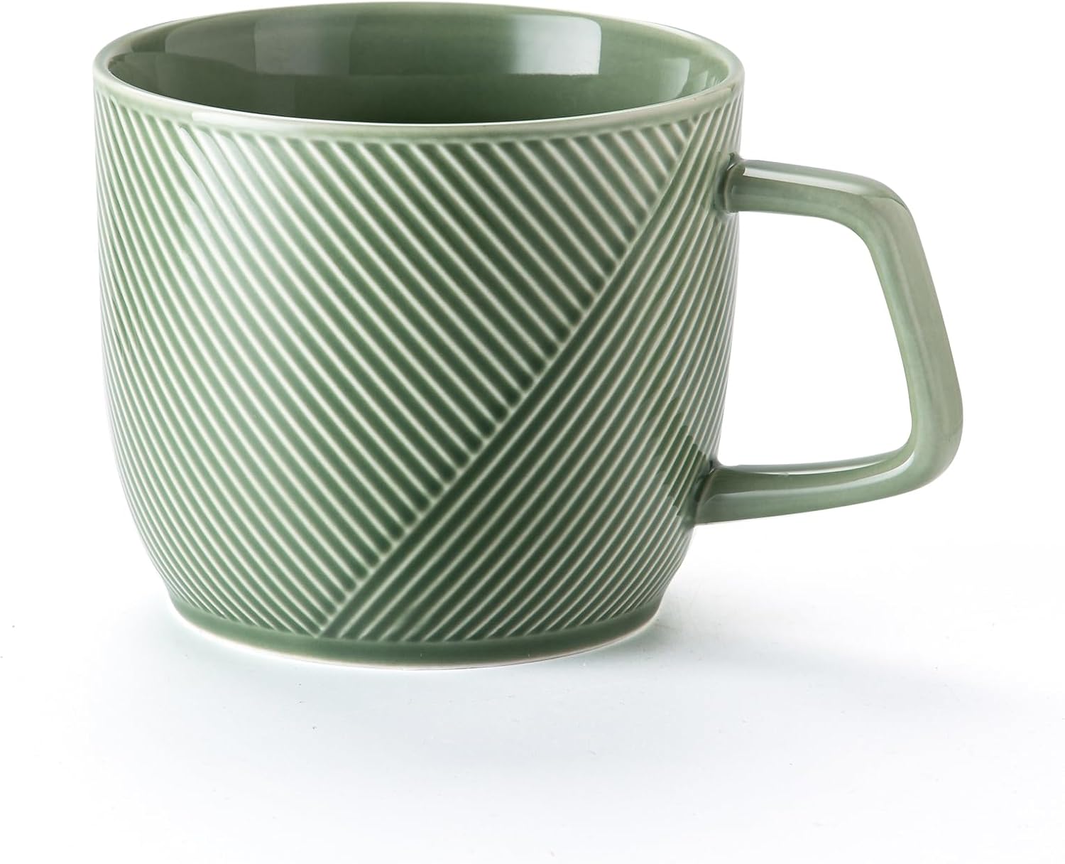 Extra Large Ceramic Coffee Mug, Microwave Safe 32 oz, Green