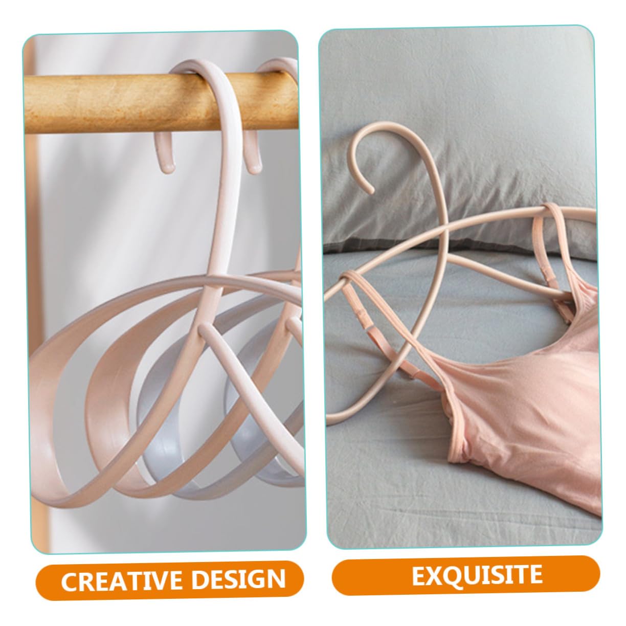 TOYANDONA Set di 5 Grucce Multifunzionali in Plastica Antiscivolo, Resistenti e Non Deformabili, come Accessorio Stendino per Casa e Camera da Letto