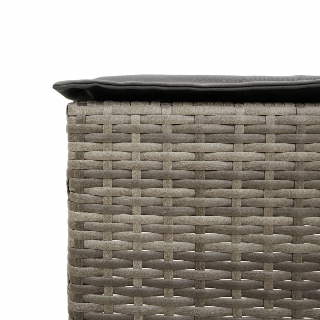 Set da bar da giardino da 5 pezzi, con cuscino, in rattan