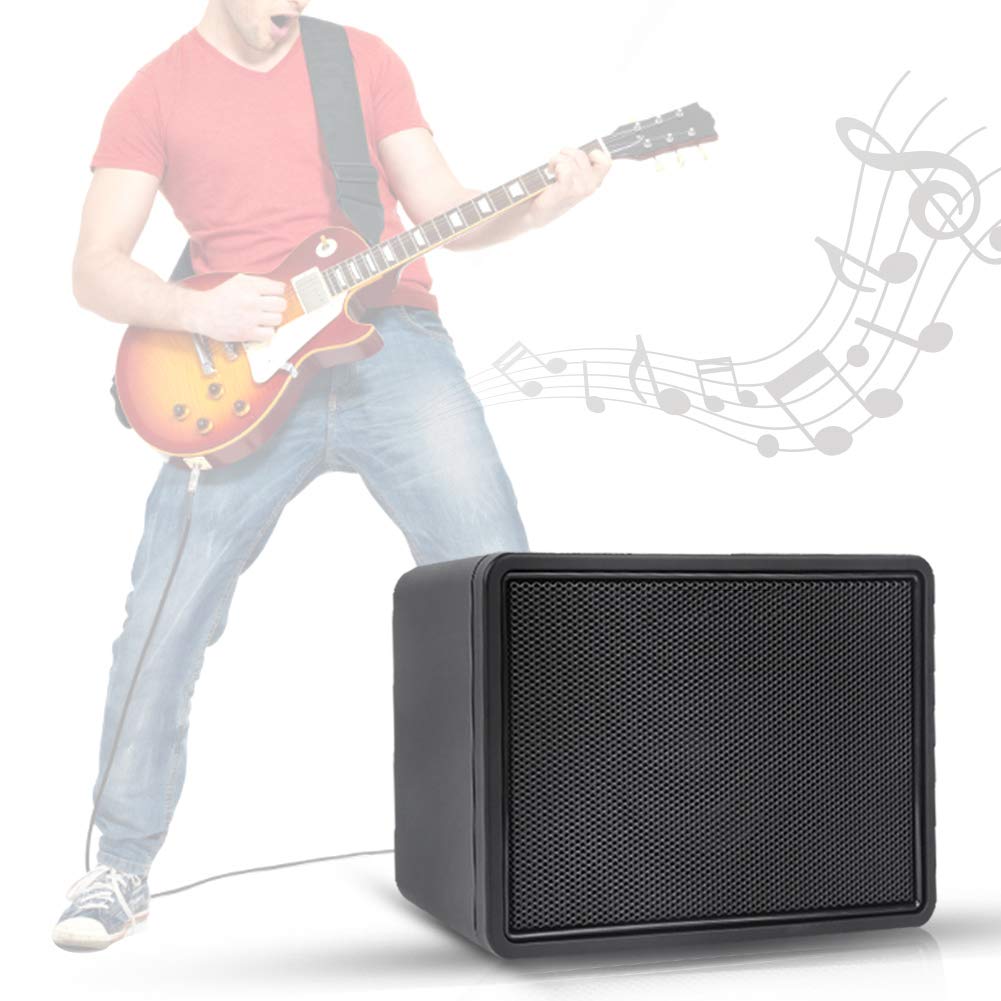 Cuifati Stylowy Głośnik ze Wzmacniaczem Gitarowym Flatsons Mini Dźwięk z 2 Kanałami dla Efektów zniekształceń, Idealny dla Gitarzystów 6,3 X 4,7 X 3,7 Cala