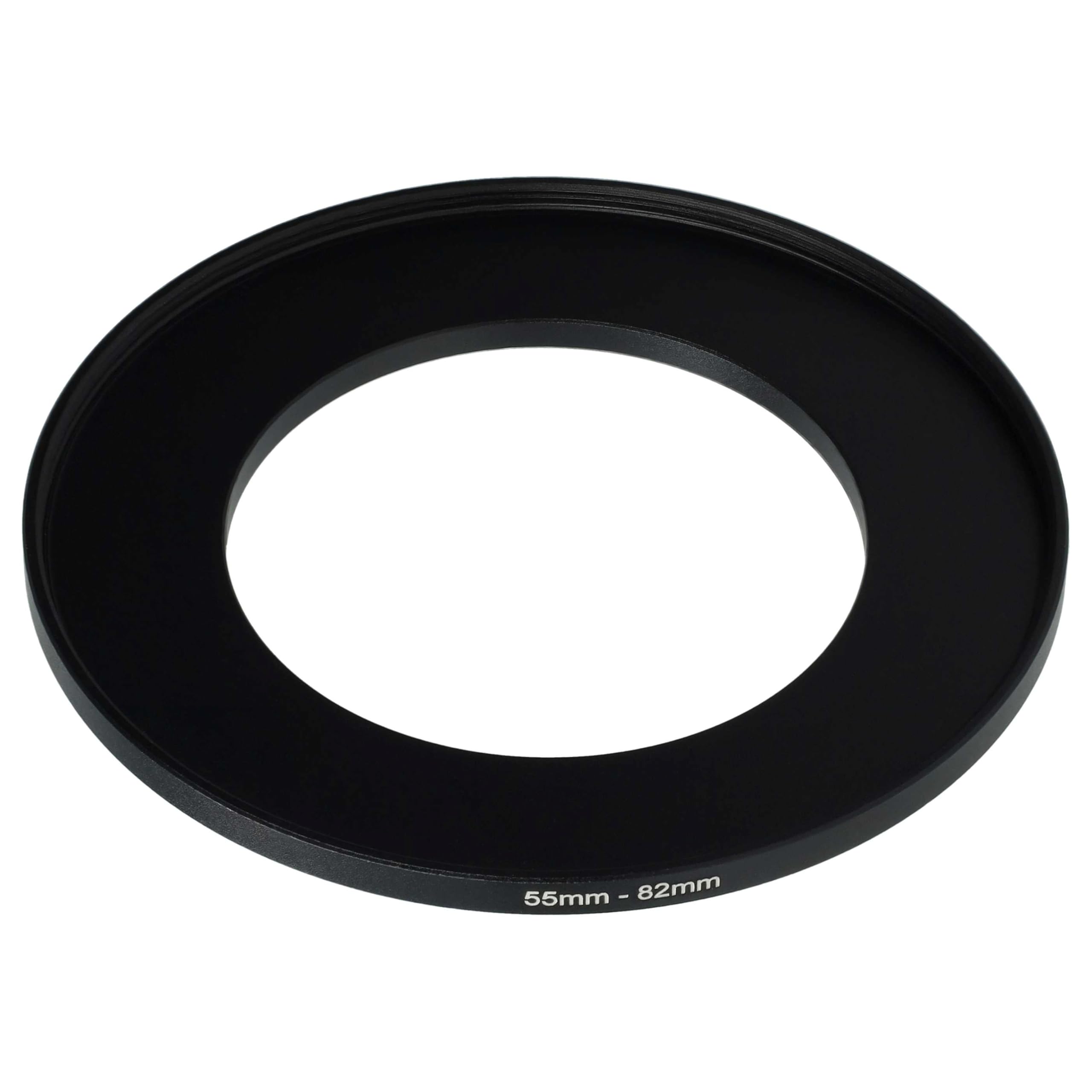 vhbw Adaptateur de Filtre Step-Up 55mm - 82mm pour Objectif d'appareil Photo, métal Noir