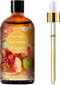 PHATOIL 3.38FL.OZ Fruit Carnival Fragrance Oils for Aromatherapy, Essential Oils for Diffusers for Home, Perfect for Diffuser, Yoga, Skin Care, DIY Candle and Soap Making - 100ml