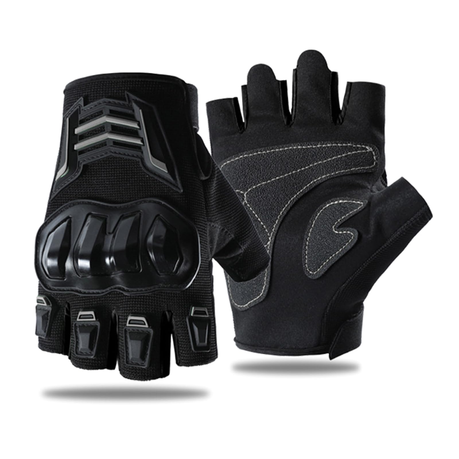 Breathable Half Finger Motorcycle Gloves with Antislip and Protective Padding for Safe Cycling
