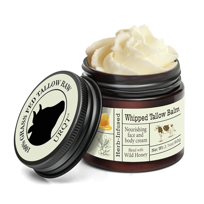 URQT Creme corporal de sebo bovino batido com mel, 80 g