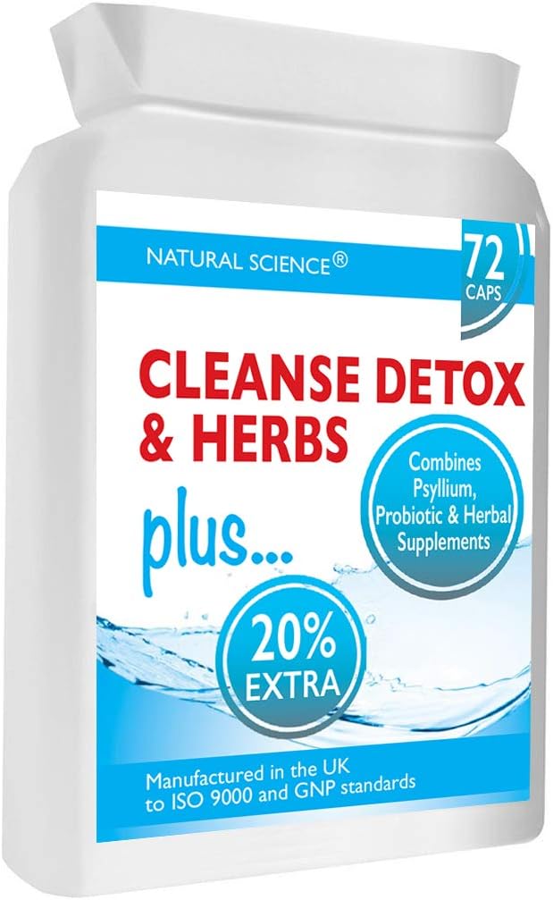 Colon CLEANSE, Bowel DETOX, PROBIOTIC – strong gentle colon cleanse –20% BONUS natural laxative- 3 Billion Friendly Bacteria – Cranberry, Aloe Vera, Konjac - 7 herbal supplements - 72 capsules Made UK