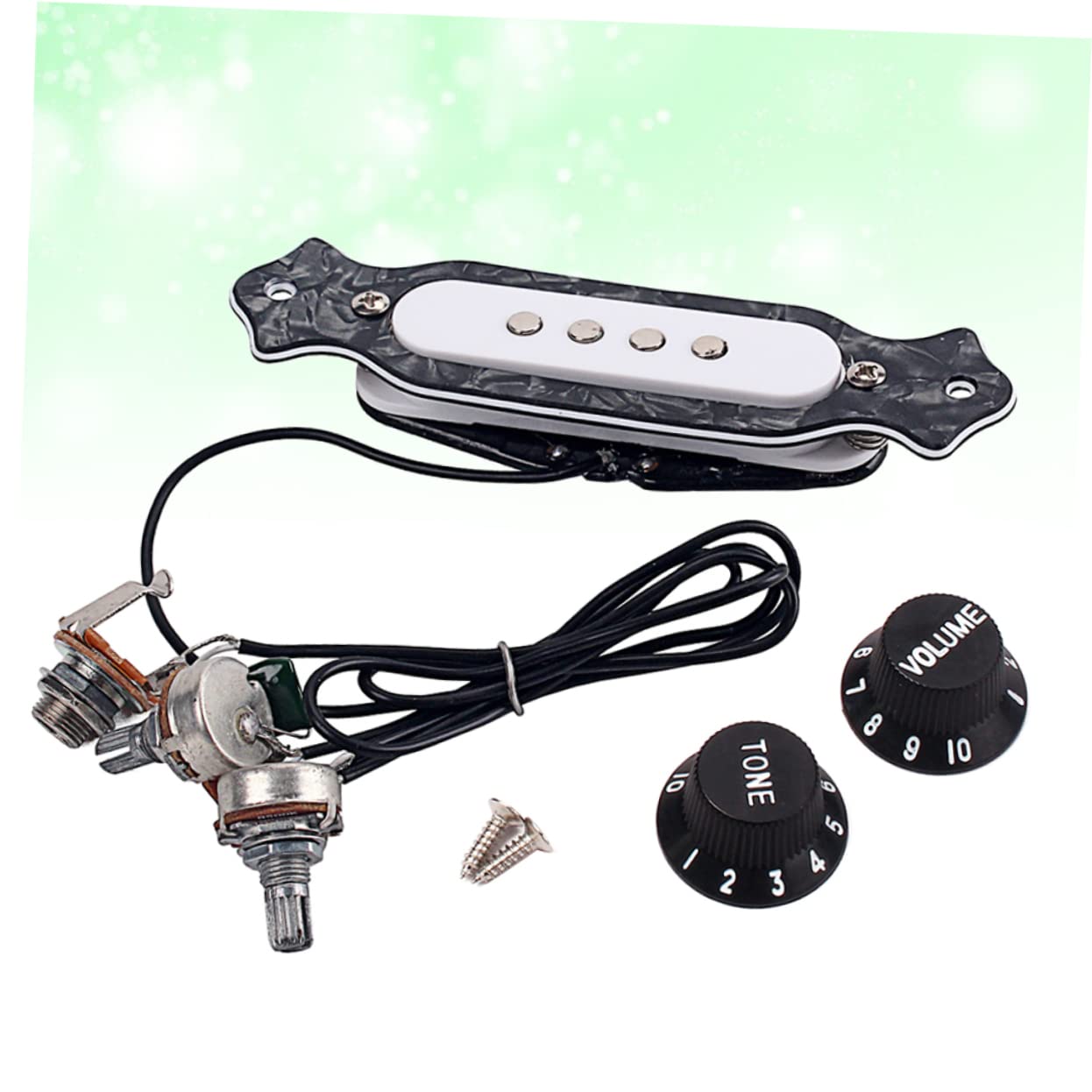 3pezzi Pickup Elettrico Per Chitarra Acustica Corde Con Controllo Di Volume e Tono Design Pre-cablato Compatibile Con Chitarre Folk e Elettriche Nero
