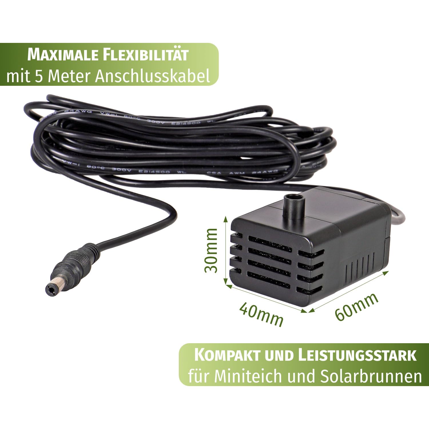 CLGarden kleine Solarpumpe mit Akku LED Beleuchtung Springbrunnen mini Pumpe für Miniteich Wasserspeier Frosch Solar Brunnen