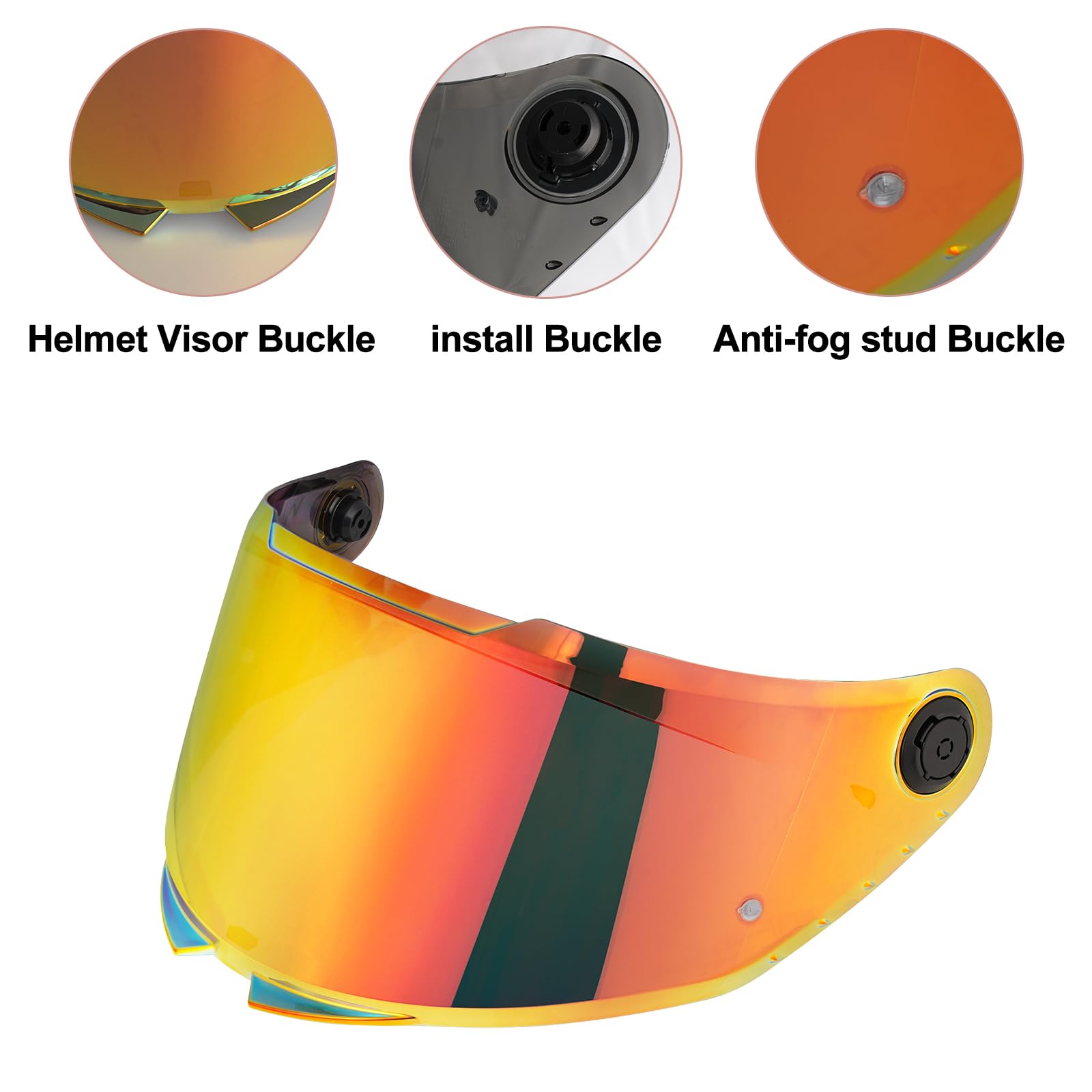 VCOROS Wizjer do kasku MT-V-28B Thunder 4 SV, kask motocyklowy wizjer | Motocyklowy wizjer chroniący przed wiatrem na całą twarz, soczewki kasku, wizjer do kasku motocyklowego, akcesoria zamienne