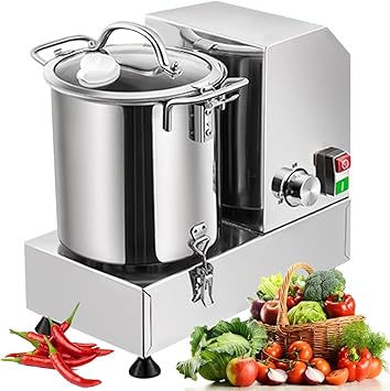 1800W Commercial Food Processor, 9L Electric Meat Grinder, Detachable Veggie Cutter, Stainless Steel Vegetable Chopper, for Garlic, Tomatoes