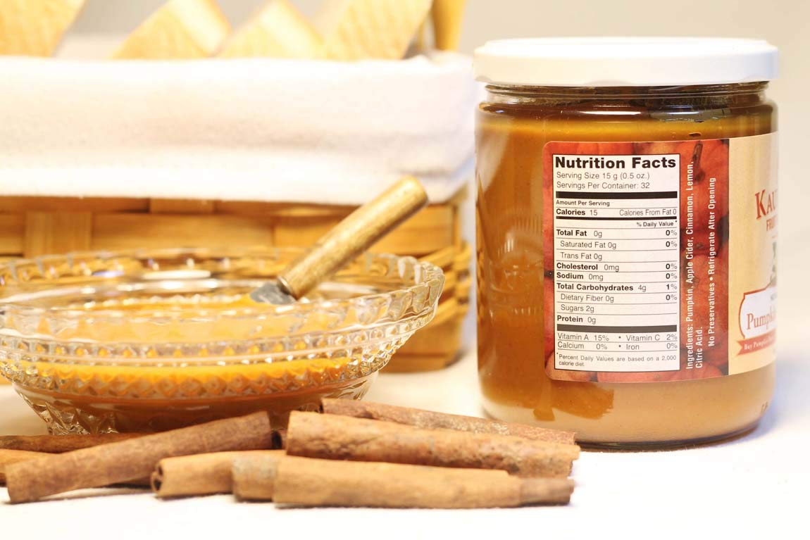 Kauffman's Fruit Farm Homemade Pumpkin Butter Spread, No Granulated Sugar Added, 17 Oz. (Pack of 2)