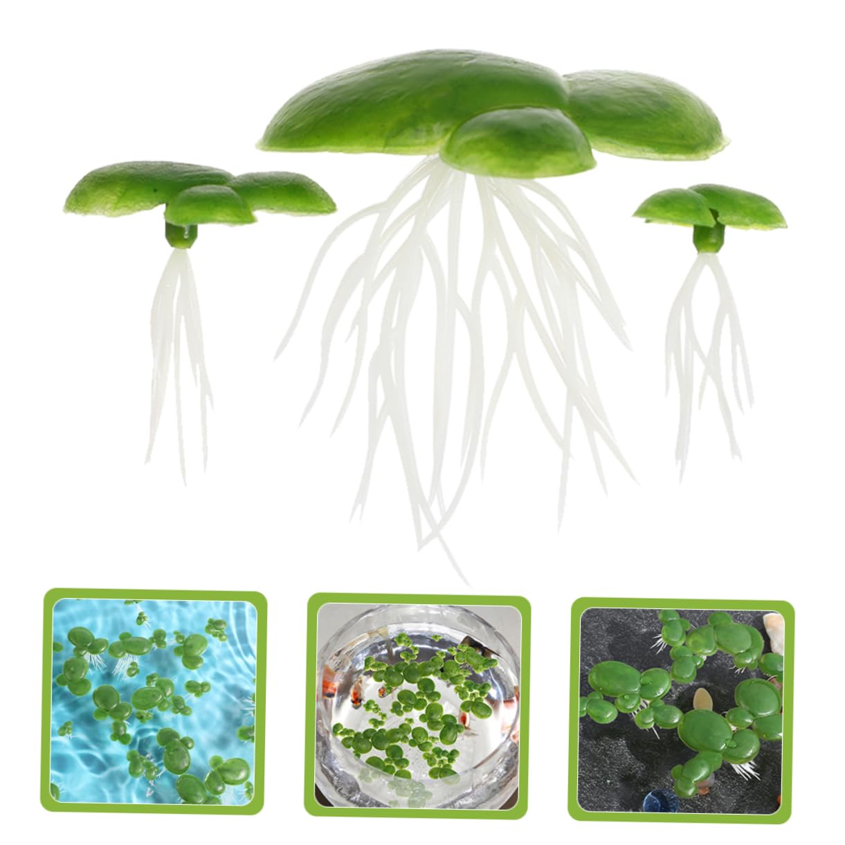 IMIKEYA 450 piante galleggianti artificiali per acquari, decorazione di acquari, piante di simulazione accessori per acquari, effetto naturale e ombra per pesci
