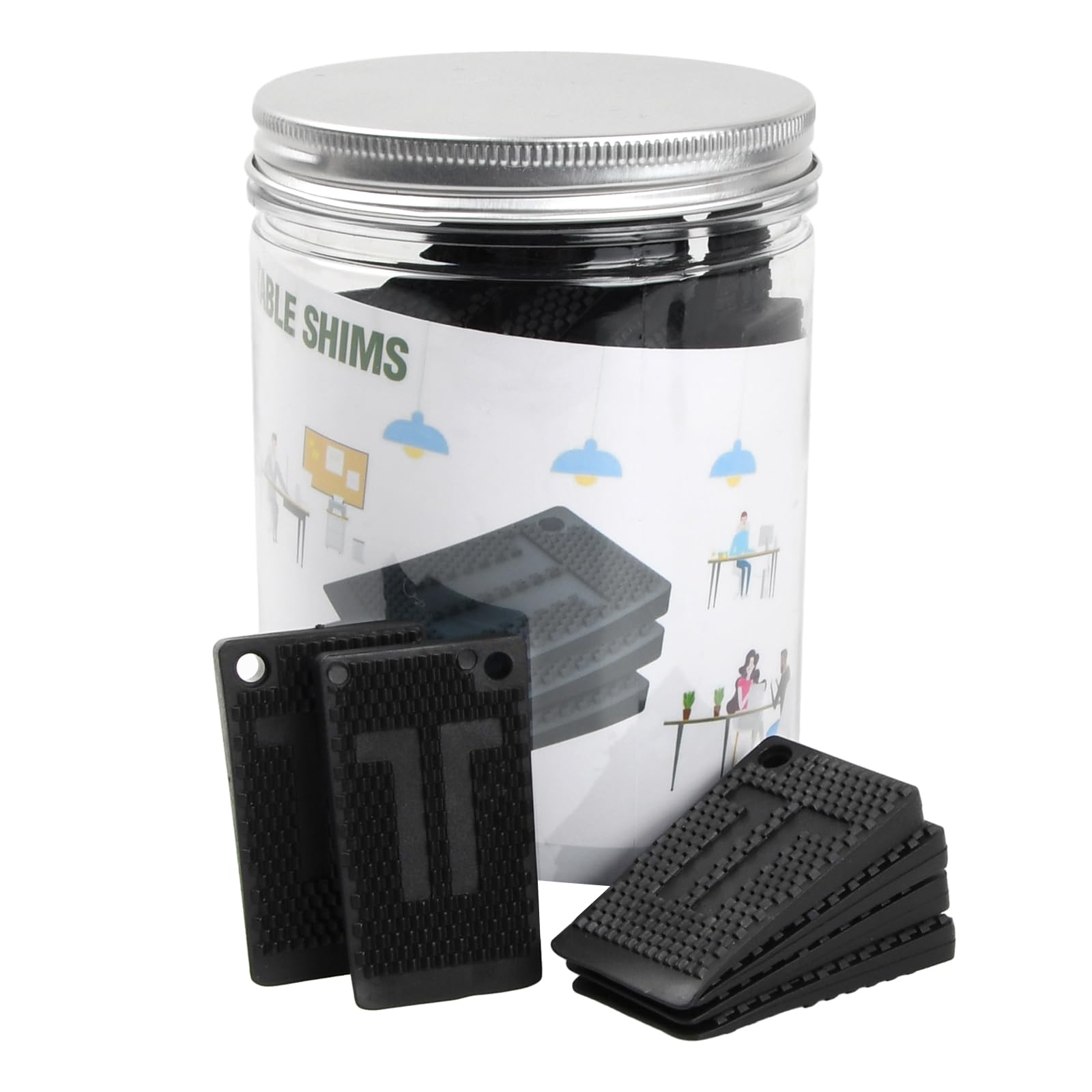 Juego De 60 Cuñas De Plástico Para Nivelar - 4 Grosores (1.5mm, 3mm, 5mm, 10mm) - Ideales Para Puertas, Ventanas, Suelos Y Muebles